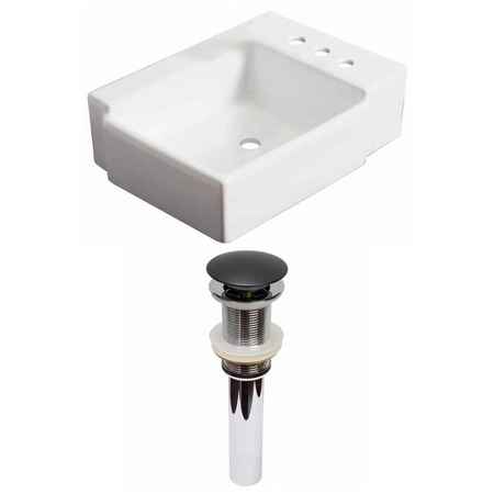 16.25-in. W Above Counter White Vessel Set For 3H4-in. Right Faucet -  AMERICAN IMAGINATIONS, AI-31170